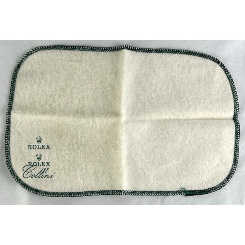 Genuine Rolex Cellini Polishing Cloth 9 X 6 Green Vintage Dust Cloth Excellent
